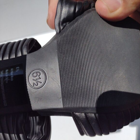 Women’s Size 6.5 Jessa Black Mule Heels - A New Day - Square Toe Slip On NWT - Picture 9 of 10